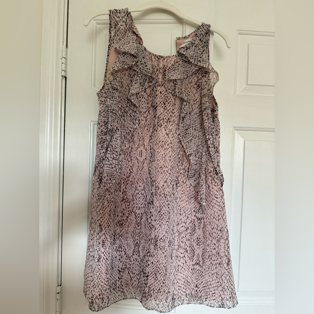 BCBG Animal Print snake pale pink Sleeveless mini Dress XXS